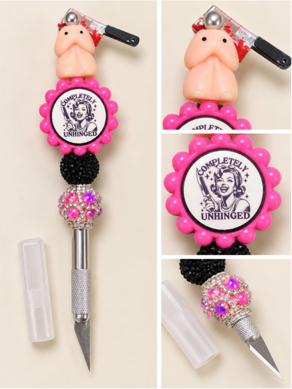Handmade Beaded Precision Craft Knife “Richard” Completely Unhinged